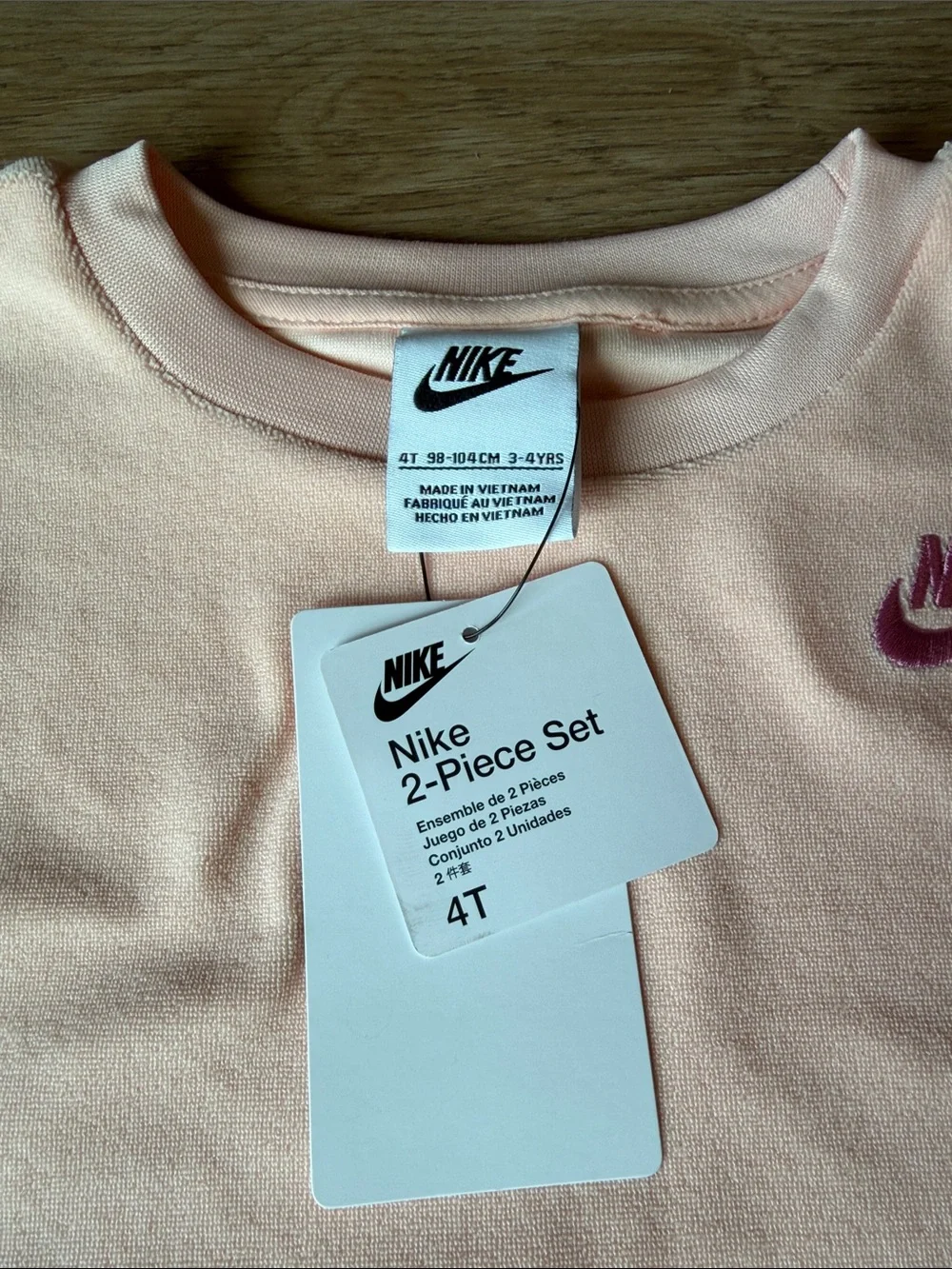 Nike Peach Girls' 2-Piece Tee & Shorts Set